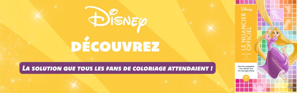 Bannière qui montre notre nouveauté "nuancier personnages Disney"