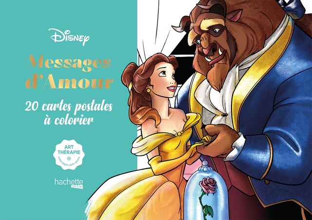 Cartes à colorier Disney Messages d'amour -  - Hachette Heroes