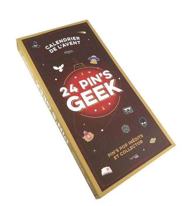 Calendrier de l'avent : 24 pin's geek -  - Hachette Heroes