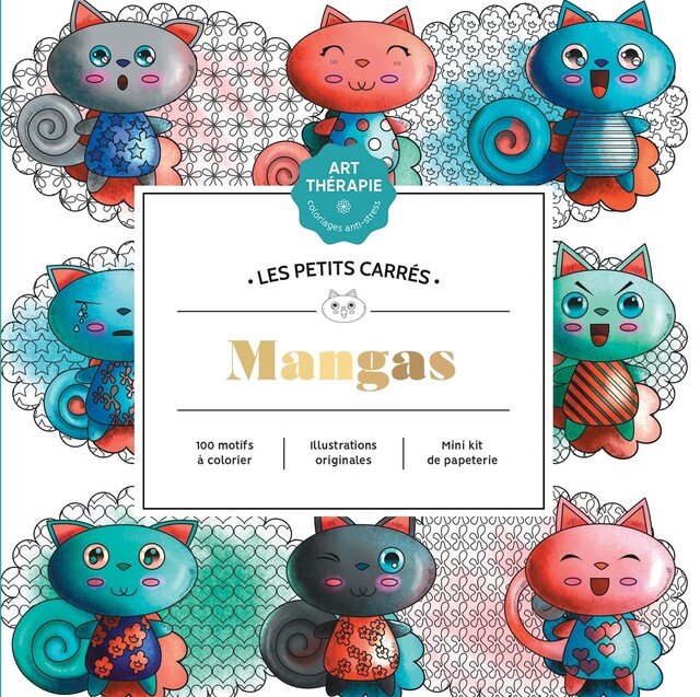 Les Petits Carrés d'Art-thérapie Mangas -  - Hachette Heroes