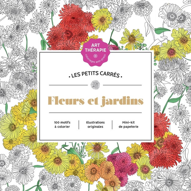 Les petits carrés d'Art-thérapie Fleurs et jardins -  - Hachette Heroes