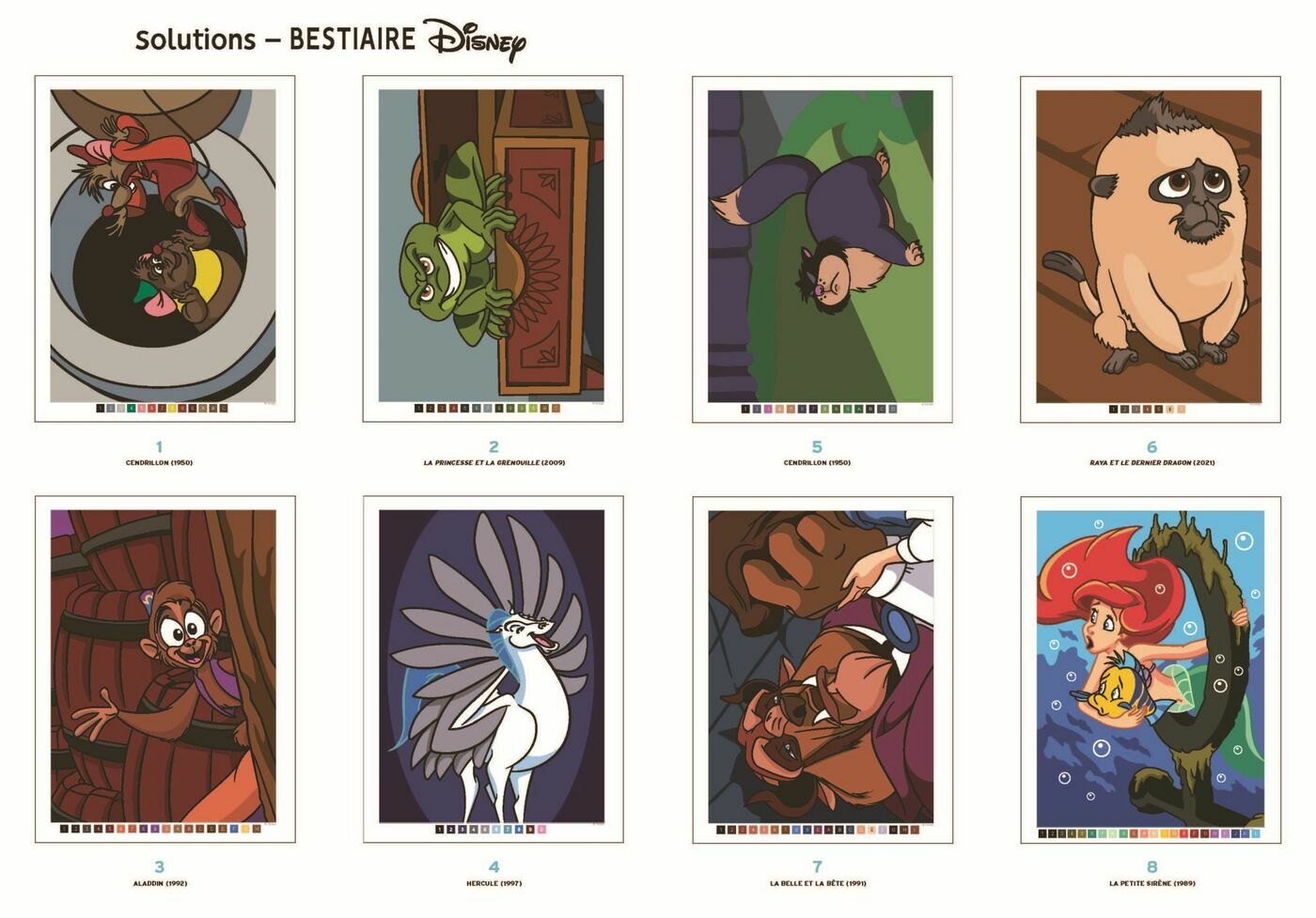 Coloriages mystères Disney - Bestiaire - - (EAN13 : 9782019461447)