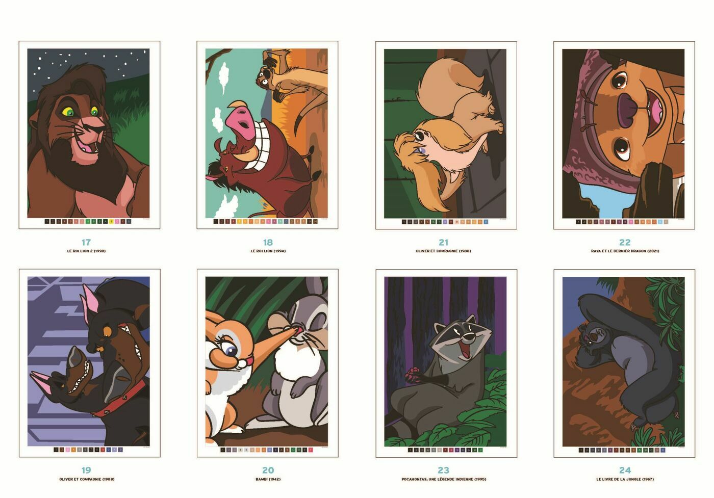 SAISONS - coloriage mystère Disney - Hachette Heroes - SOLUTIONS 