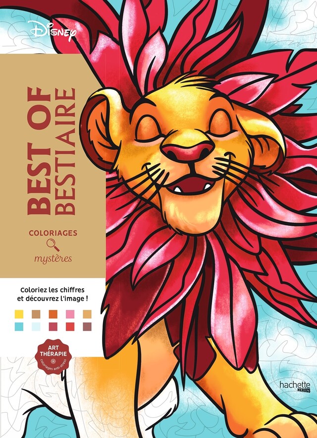 Coloriages mystères Disney - Best of Bestiaire -  - Hachette Heroes