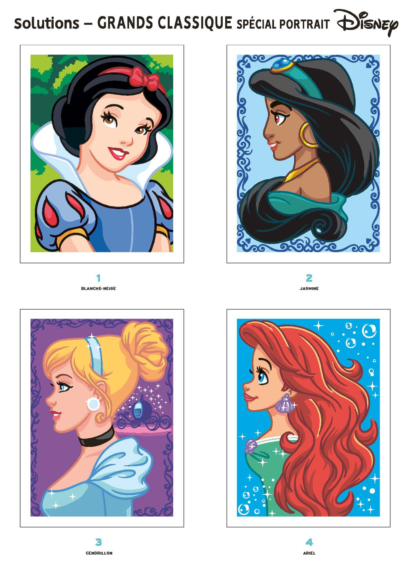 Coloriages mystères Disney - Portraits