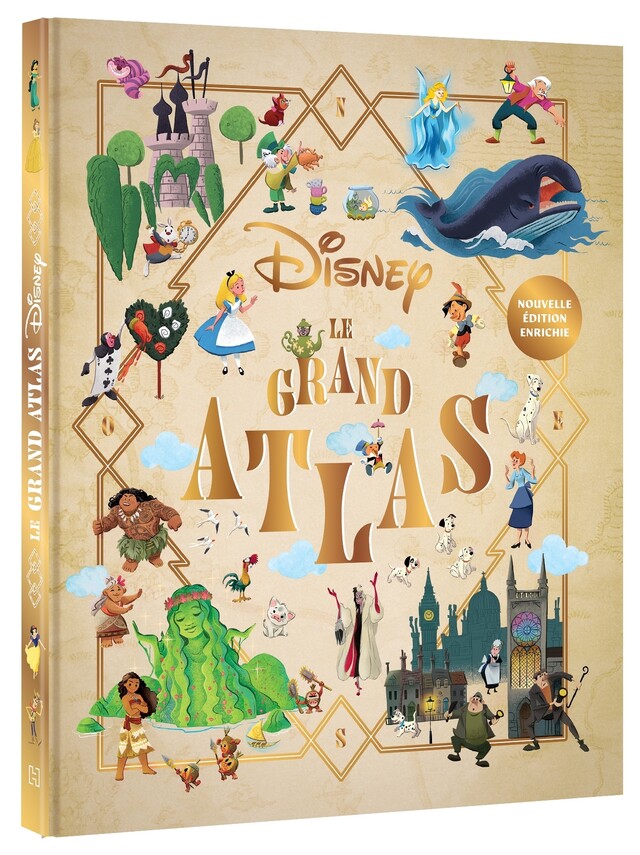 DISNEY - Le Grand Atlas - Nouvelle édition enrichie - 35 univers Disney et Pixar cartographiés -  - Hachette Jeunesse Collection Disney